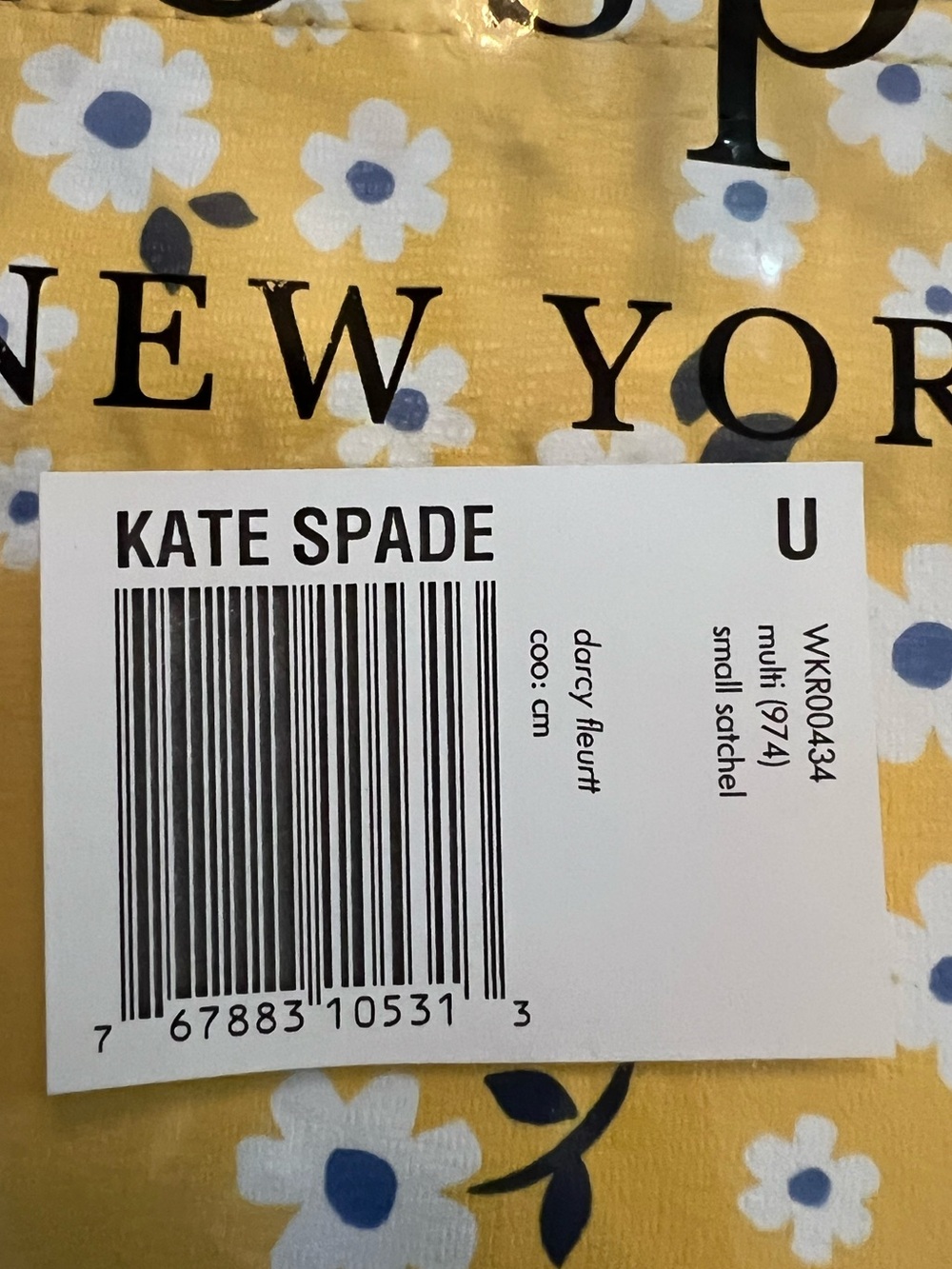 NWT Kate Spade New York Darcy Small Fleurette Floral Satchel New - Picture 7 of 9
